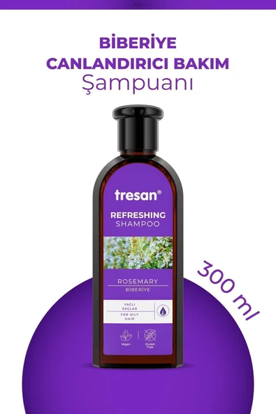 Tresan Biberiye Yağlı Saçlar İçin Bakım Şampuanı 300 ml ürün görseli 1