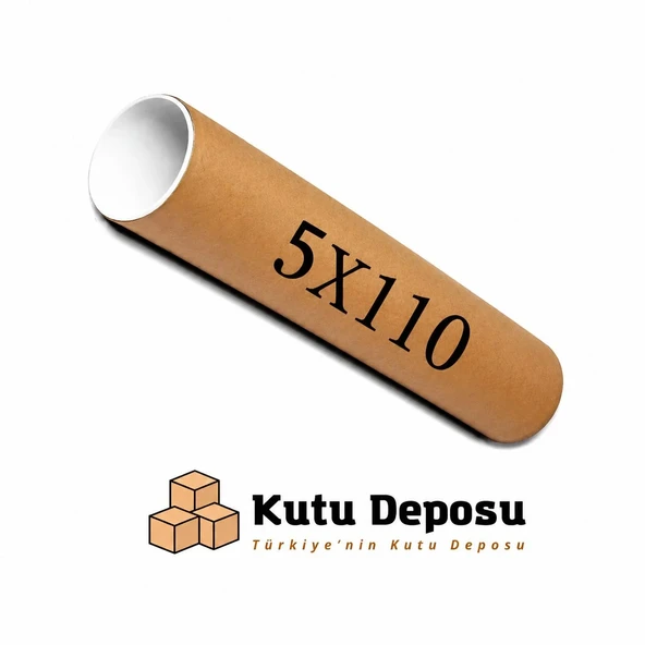 5x110 cm Kapaklı Silindir Postüp Rulo Gönderi Kutusu (5 ADET) ürün görseli 1