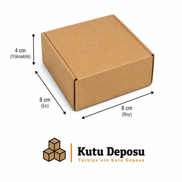8x8x4 cm E-Ticaret ve Kargo Kutusu-Kilitli (Takı Kutusu) (100 ADET) ürün görseli 1