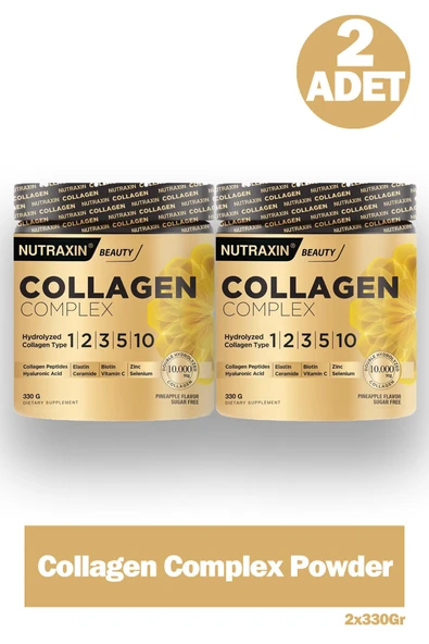 Nutraxin Collagen Complex 1 2 3 5 10 Collagen Tip Aromasız Toz 330 gr 2 Adet ürün görseli 1