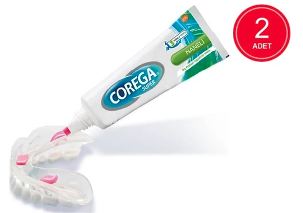 Corega Naneli 40 gr 2 Adet Protez Diş Yapıştırıcı ürün görseli 1