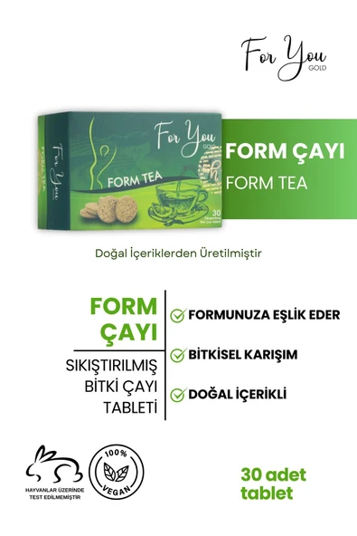 For You Gold Kilo Vermeye Yardımcı Detoks & Destekleyici Diyet Form Bitki Çayı 30 Günlük ürün görseli 1