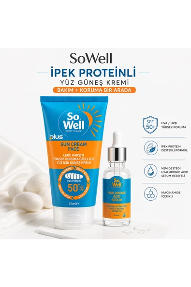 So well Plus Gunes Kremi SPF50+ 75 ml - Serum Hediyeli ürün görseli 1
