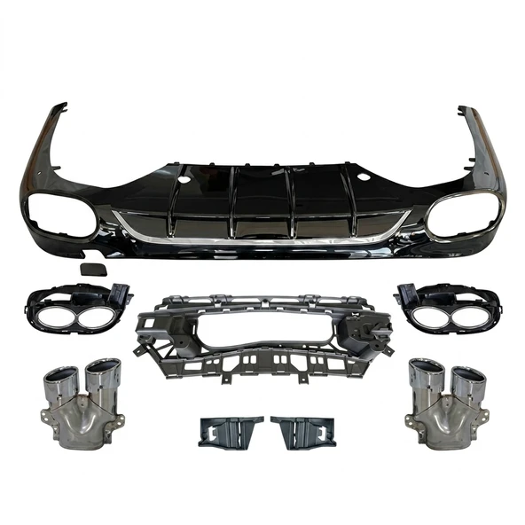AUTOGP Mercedes w214 e53 arka tampon difüzör ve egzoz ucu seti ürün görseli 1
