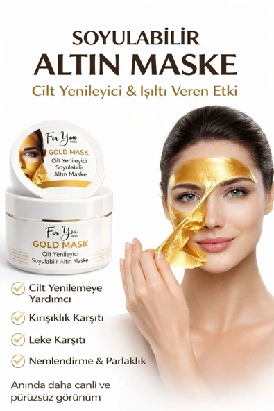 For You Gold Kırışıklık Karşıtı, Aydınlatıcı, Anti- Aging Etkili Soyulabilen Altın Maske - Gold Maske 100 ml ürün görseli 1