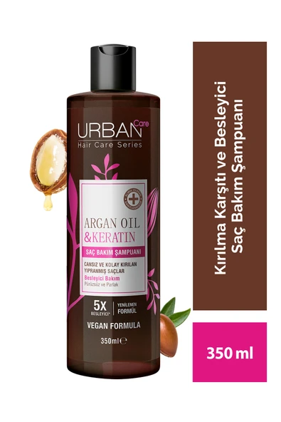 Urban Care Argan Oil & Keratin 5X Besleyici Şampuan 350 ml ürün görseli 1