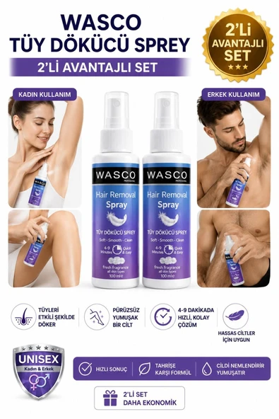 wasco Unisex Tüy Dökücü Sprey 100 ml X 2Adet ürün görseli 1