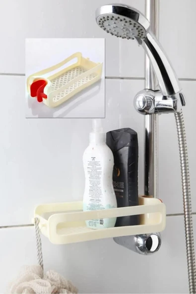 Özel Tasarım Banyo Düzenleyici Şampuanlık Sabunluk Vakumlu Evye Düzenleyici Organizer Banyo Rafı ürün görseli 1