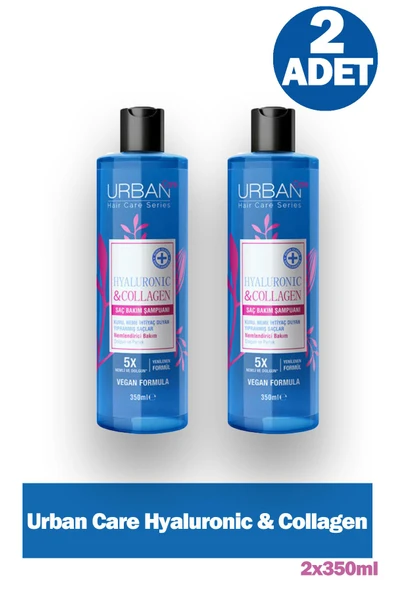 Urban Care Hyaluronic & Collagen 5X Renkli ve Dolgun Şampuan 350 ml 2 Adet ürün görseli 1