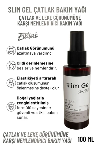 SLİM GEL Çatlak Bakım Yağı - Çatlak Karşıtı & Leke Karşıtı Nemlendirici Cilt Bakım Yağı 100ml ürün görseli 1