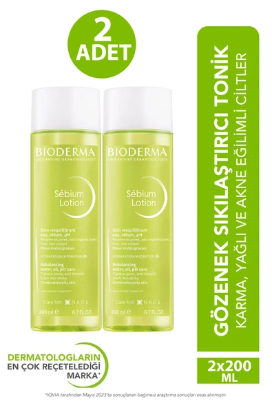 Bioderma Sebium Lotion 200 ml 2 Adet ürün görseli 1