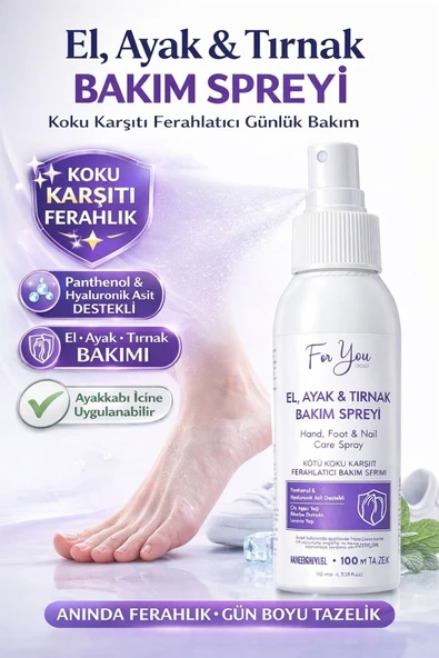 For You Gold El - Ayak ve Tırnak Mantarı, Kötü Koku Karşıtı ve Mantar Bakım Spreyi - Ferahlatıcı Bakım Sprey ürün görseli 1