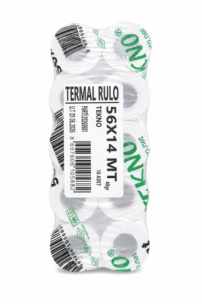 ERMET TEKNO YAZARKASA RULOSU 56X14m. 10LU ürün görseli 1