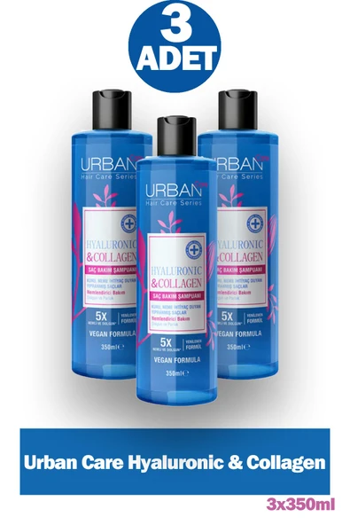 Urban Care Hyaluronic & Collagen 5X Renkli ve Dolgun Şampuan 350 ml 3 Adet ürün görseli 1