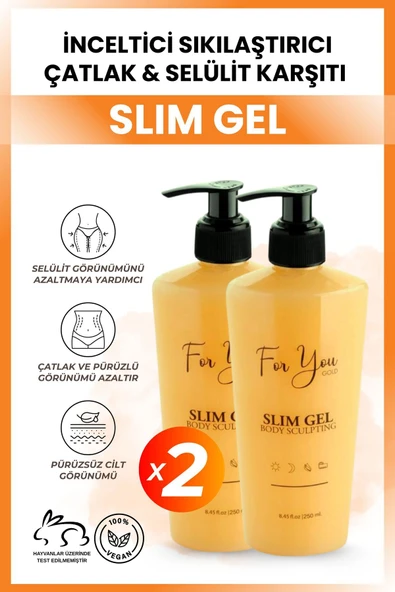 For You Gold Slim Jel -Sıkılaştırıcı–bölgesel Incelme-Çatlak Karşıtı Ve Selülit Kremi Yakıcı (2 Adet) ürün görseli 1