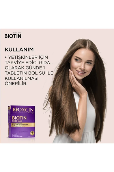 Bioxcin Biotin 5000 mcg 30 Tablet - Resim 4