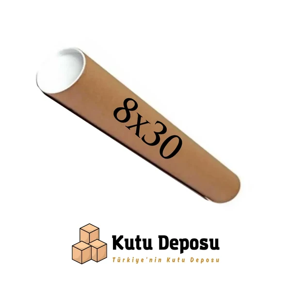 8x30 cm Kapaklı Silindir Postüp Rulo Gönderi Kutusu (10 ADET) ürün görseli 1
