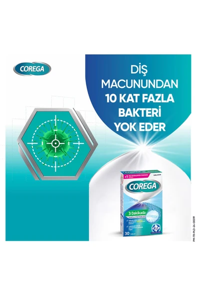 Corega 3 Dakikada Temizleyici 30 Tablet - Resim 4