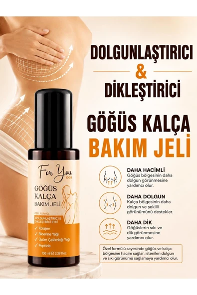 For You Gold Dolgunlaştırıcı, Dikleştirici Göğüs Ve Kalça Büyütmeye Yardımcı Bakım Jeli 100 ml ürün görseli 1