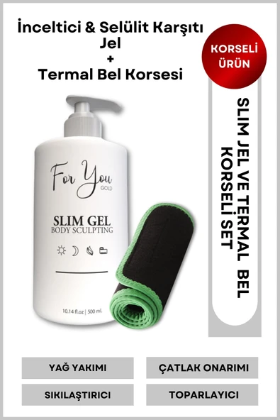 For You Gold Slim Jel Inceltici - Sıkılaştırıcı-yağ Yakıcı–bölgesel Incelme-çatlak Karşıtı Ve Selülit Kremi 500ml ürün görseli 1