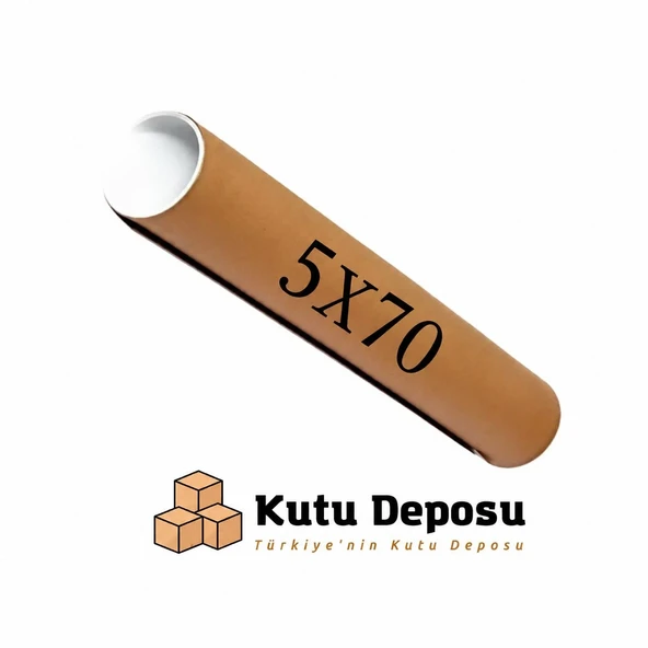 5x70 cm Kapaklı Silindir Postüp Rulo Gönderi Kutusu (5 ADET) ürün görseli 1