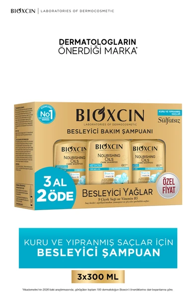 Bioxcin Besleyici Yağlar Şampuan 300 ml - 3 Al 2 Öde ürün görseli 1
