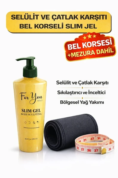 For You Gold Slim Jel Inceltici -sıkılaştırıcı-yağ Yakıcı–bölgesel Incelme-çatlak Karşıtı Ve Selülit Kremi (SET) ürün görseli 1