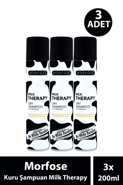 Morfose Kuru Şampuan Milk Therapy 200 ml 3 Adet ürün görseli 1