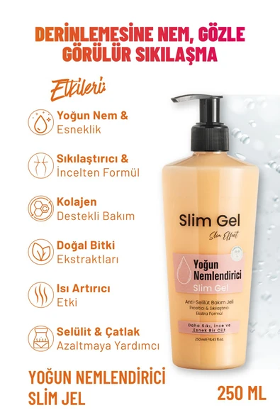SLİM GEL Selülit ve Çatlak Karşıtı & Yoğun Nemlendirici Slim Jel – Kolajen Destekli Bölgesel İncelme Jeli ürün görseli 1