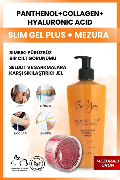 For You Gold Slim Jel Plus-İncelme ve Sıkılaşma Yardımcı, Selülit, Çatlak Karşıtı - Yakıcı Kolajen Slim Jel ürün görseli 1