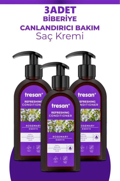 Tresan Biberiye Canlandırıcı Sülfatsız Bakım Saç Kremi 300 ml 3 Adet ürün görseli 1