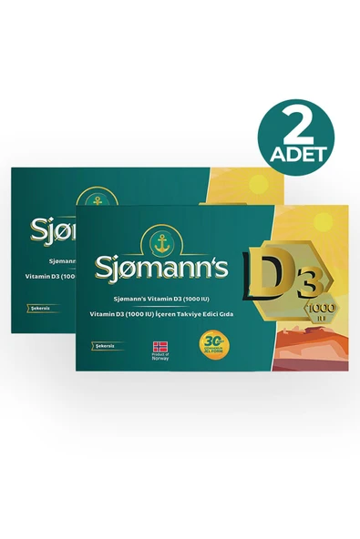 Sjomann's D3 Çiğnenebilir Jel 30 Tablet 2 Adet ürün görseli 1