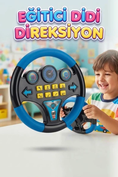 Eğitici Sesli Direksiyon – Minik Sürücülerin Eğlenceli Yol Arkadaşı! ürün görseli 1