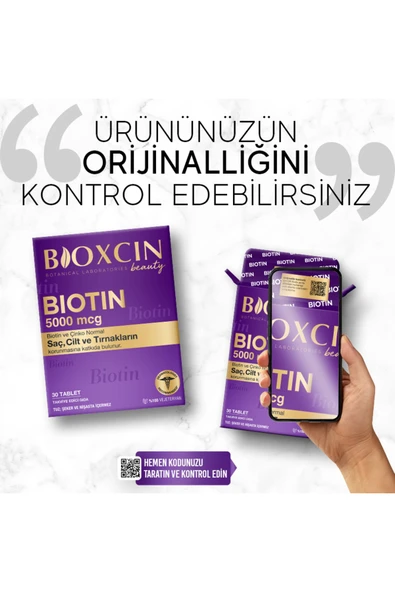 Bioxcin Biotin 5000 mcg 30 Tablet 2 Adet - Resim 2
