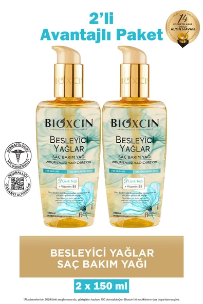 Bioxcin Besleyici Yağlar Saç Bakım Yağı 150 ml 2 Adet ürün görseli 1