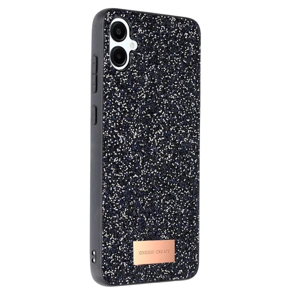 Onegif Samsung Galaxy A06 Bright Simli Kapak - Siyah ürün görseli 1