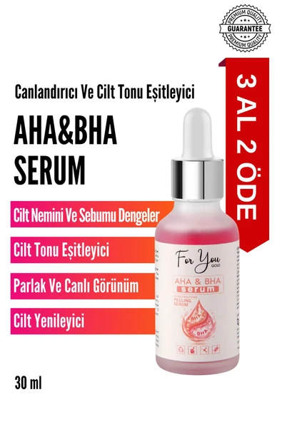 For You Gold Aha&bha Cilt Tonu Eşitleyici Ve Canlandırıcı Cilt Bakım Kırmızı Peeling Serum 30 ml ürün görseli 1