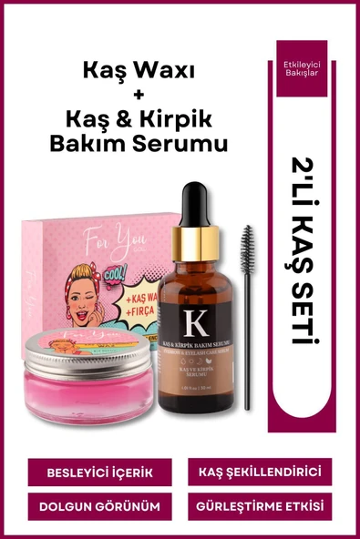 For You Gold Besleyici E-vitamini Içeren Kaş Şekillendirici & Sabitleyici Wax Ve Kaş Kirpik Serumu ürün görseli 1