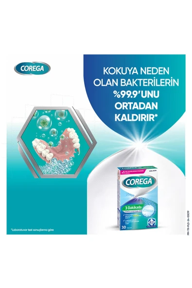 Corega 3 Dakikada Temizleyici 30 Tablet 2 Adet - Resim 3