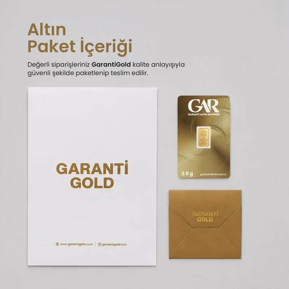 GarantiGold 2.5 Gr Külçe Altın - Resim 3