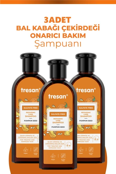 Tresan Bal Kabağı Onarıcı Sülfatsız Şampuanı 300 ml 3 Adet ürün görseli 1
