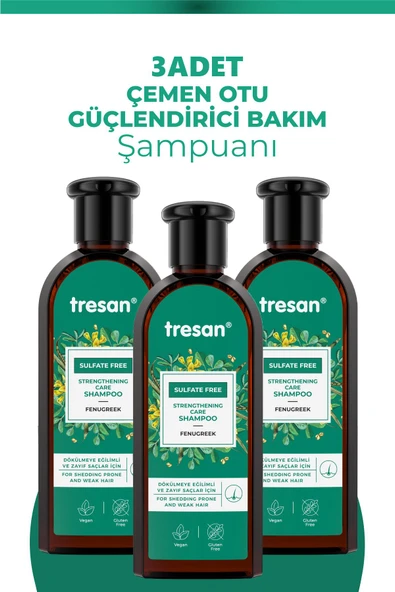 Tresan Çemen Otu Güçlendirici Sülfatsız Şampuanı 300 ml 3 Adet ürün görseli 1
