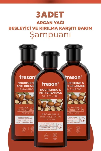 Tresan Argan Yağı Şampuan 300 ml 3 Adet ürün görseli 1