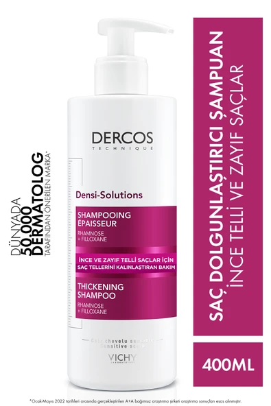 Vichy Dercos Densi Solution Şampuan Saç Dolgunlaştırıcı 400 ml ürün görseli 1