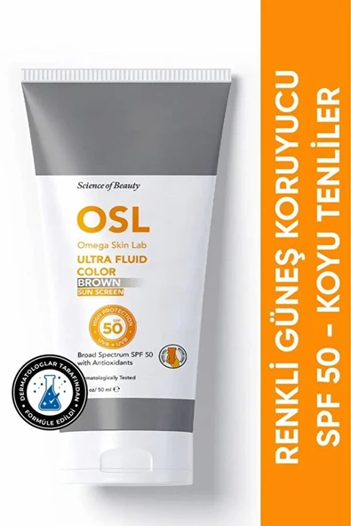 Osl Ultra Fluid Color Brown SPF50+ 50 ml ürün görseli 1