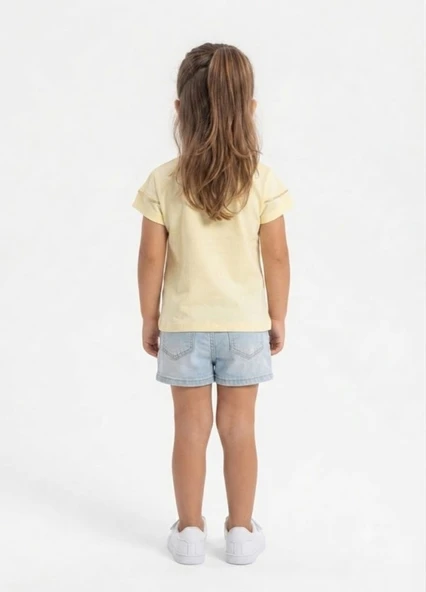 Kız Çocuk Sarı T-Shirt - Resim 3