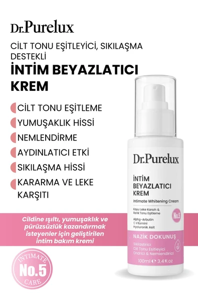 Dr.Purelux Cilt Tonu Eşitleyici, Sıkılaşma Destekli, Kararma&Leke Karşıtı, Arbutin+C Vitamini Beyazlatıcı Krem ürün görseli 1