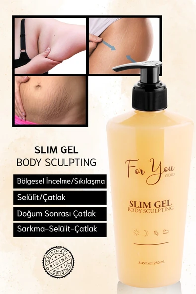 For You Gold Sıkılaştırıcı - Incelme - Toparlayıcı - Selülit & Çatlak Gidermeye Yardımcı Vücut Slim Jel ürün görseli 1