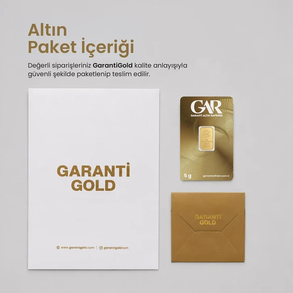 GarantiGold 5 Gr Külçe Altın - Resim 3