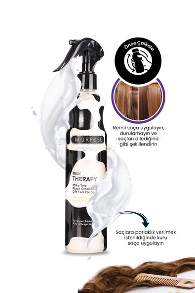 Morfose Milk Therapy Fön Sütü 400 ml - Resim 3